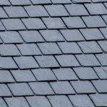 New slate roof, slate texture, perfect shape. Slating roof. Grey