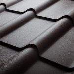 Close up of metal roof tile