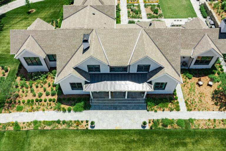 Aerial View of Home and Garden